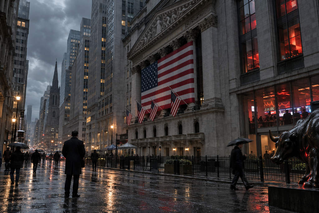 美股三大指数走低,纳指跌幅扩大至 2.2%