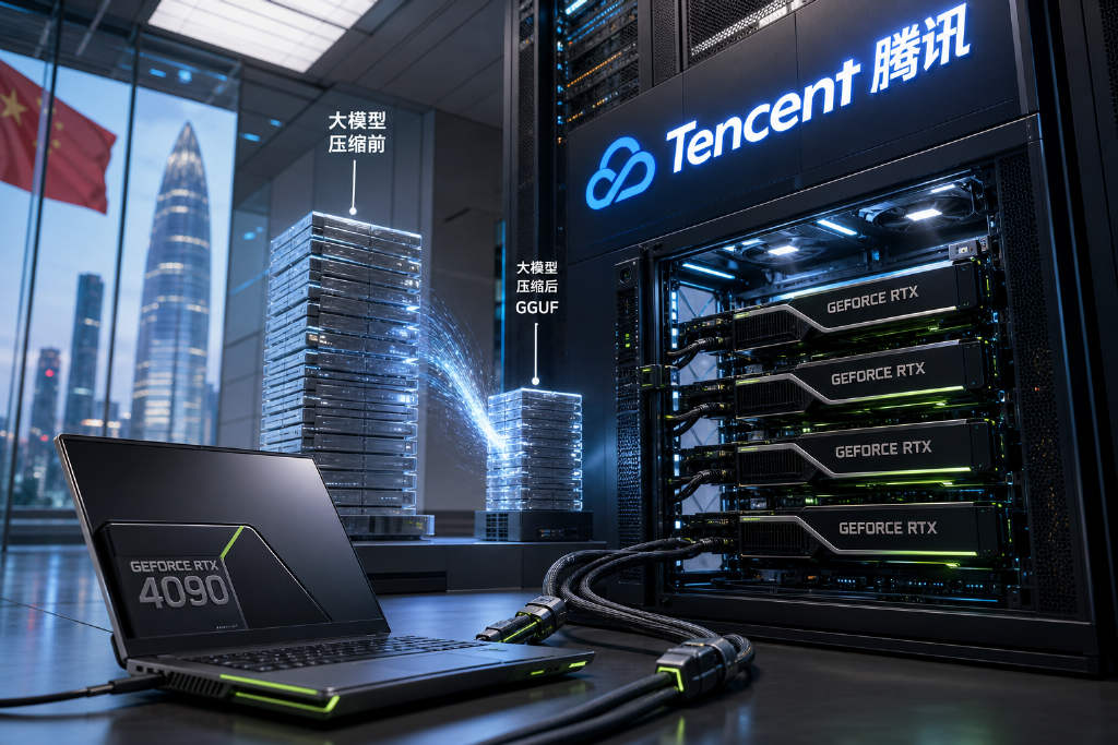 腾讯混元极限量化Hy4 preview:1.5TB压至214GB,异构推理提速6倍