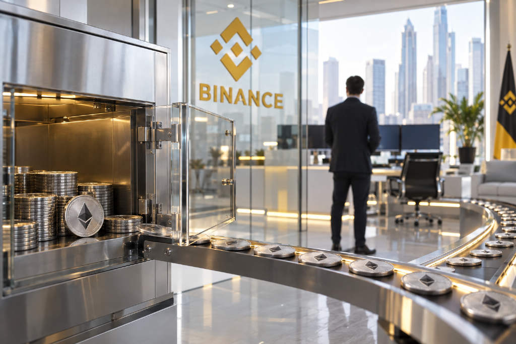 Binance 以太坊储备降至约 347 万枚,近六个月来最低