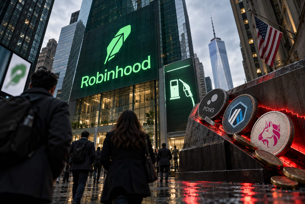PONS 单日跌近 20%,Robinhood Chain 补贴退潮后收入叙事待检验