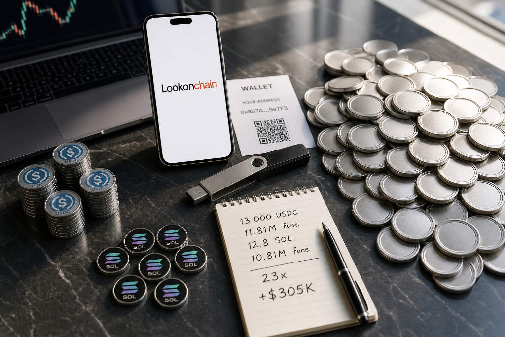 Lookonchain:交易员 fone 交易浮盈 30.5 万美元,回报 23 倍
