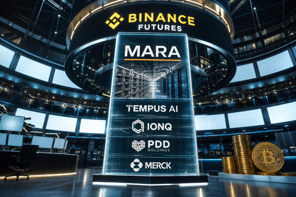 币安期货上线 MARA 等五只 TradFi 股票永续合约,杠杆最高 20 倍
