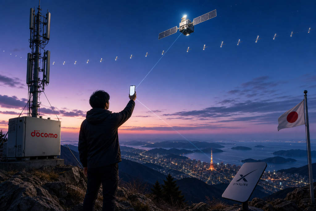 NTT Docomo 与星链签协议,计划 2028 年升级手机直连卫星通信