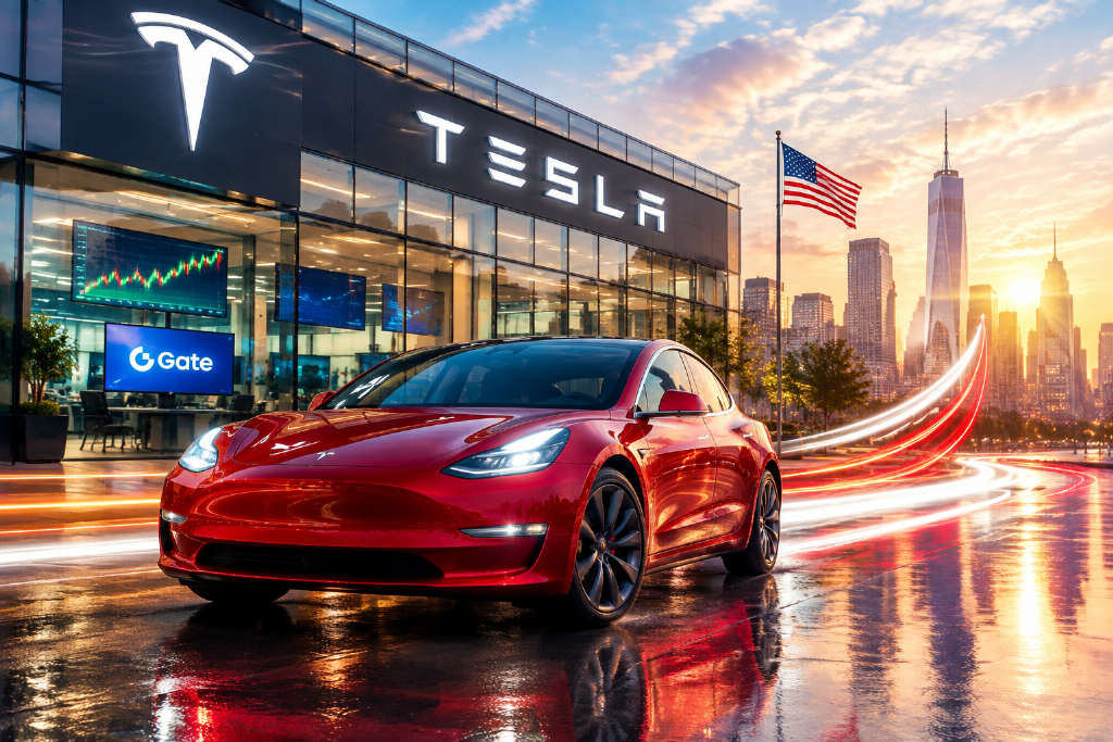 Tesla Shares Extend Gains to More Than 5%, Gate Market Data Shows