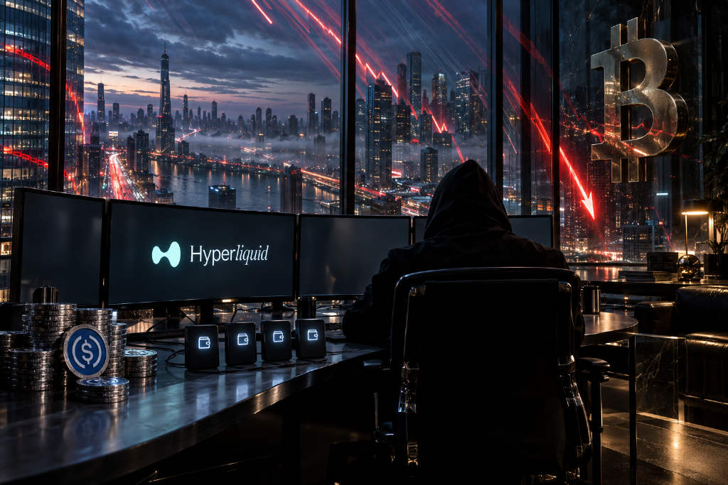 4个新建地址在今晨跳水前于 Hyperliquid 40 倍做空比特币