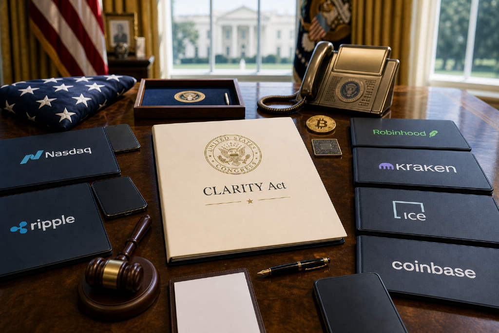 川普白宫会见华尔街与币圈高层,称《CLARITY 法案》有望下月通过