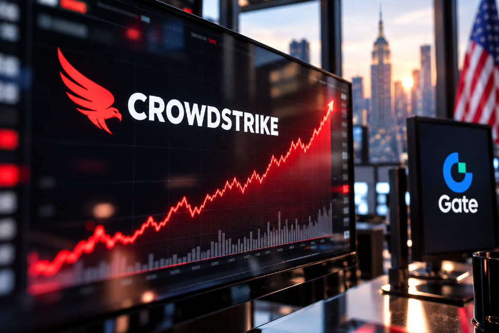 Gate 行情显示 CrowdStrike 盘中涨 15% 并创历史新高
