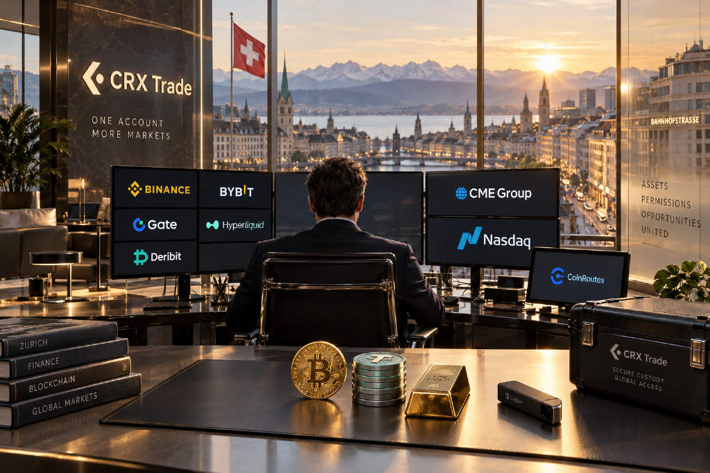 CRX Trade上线瑞士机构级主经纪平台,打通加密与华尔街市场