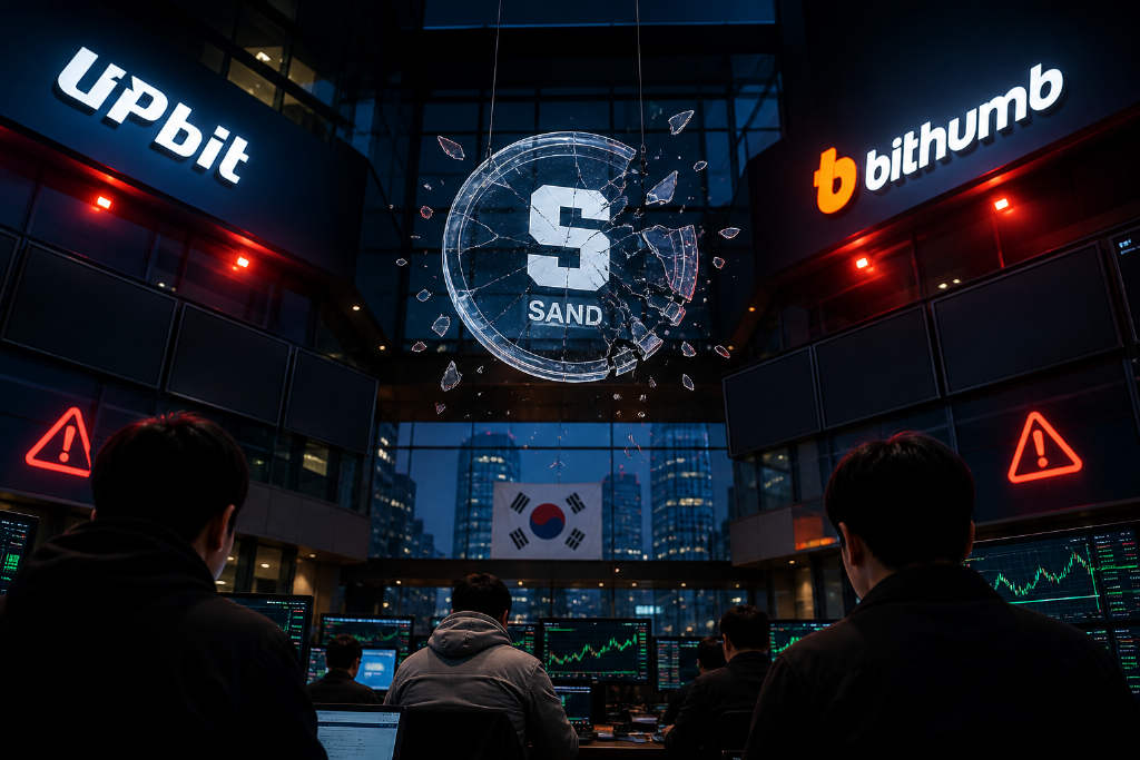 Upbit与Bithumb暂停SAND充提,现货交易仍正常