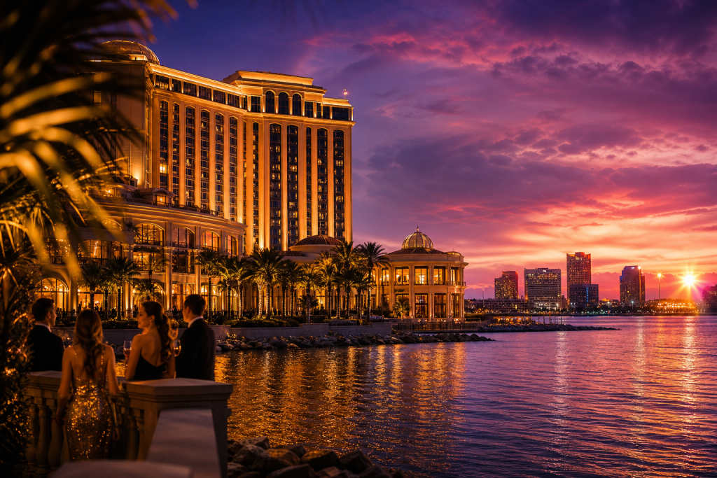 Beau Rivage Biloxi: Fixed Position and Straight-Line Distances