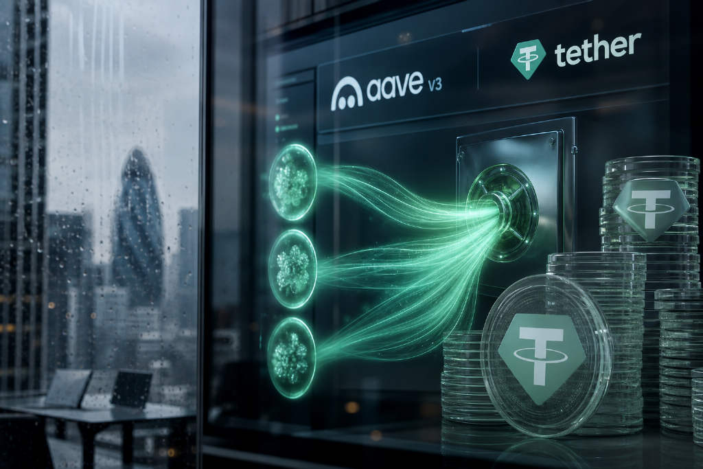 Aave V3 上 90 天内 USDT 存款增加 5.26 亿美元