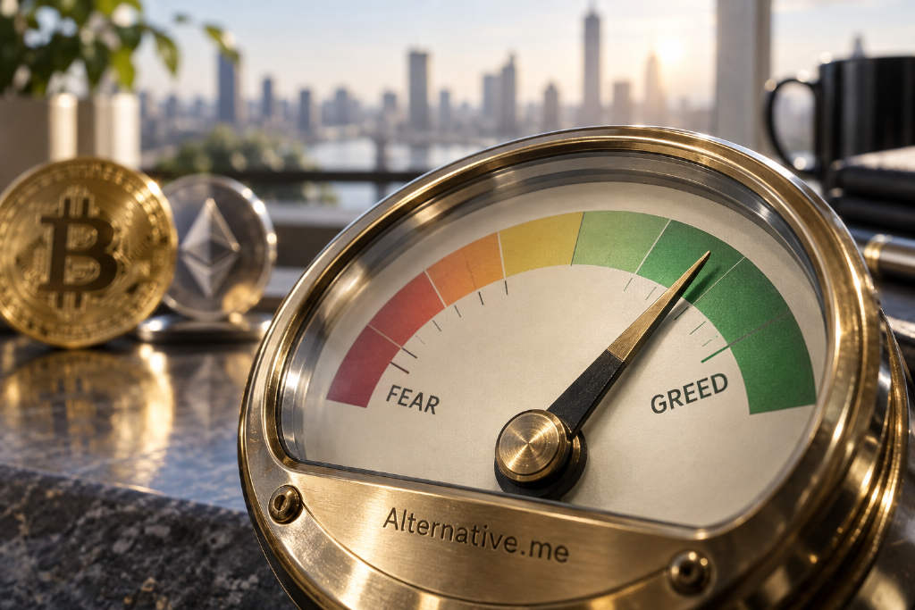 Crypto Fear and Greed Index Falls to 61, Remains in Greed Territory