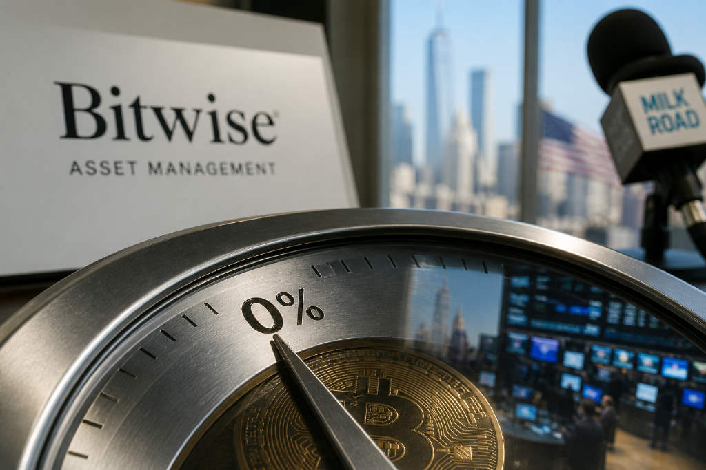 Bitwise CIO:0% 配置加密资产,等于主动看空市场后市