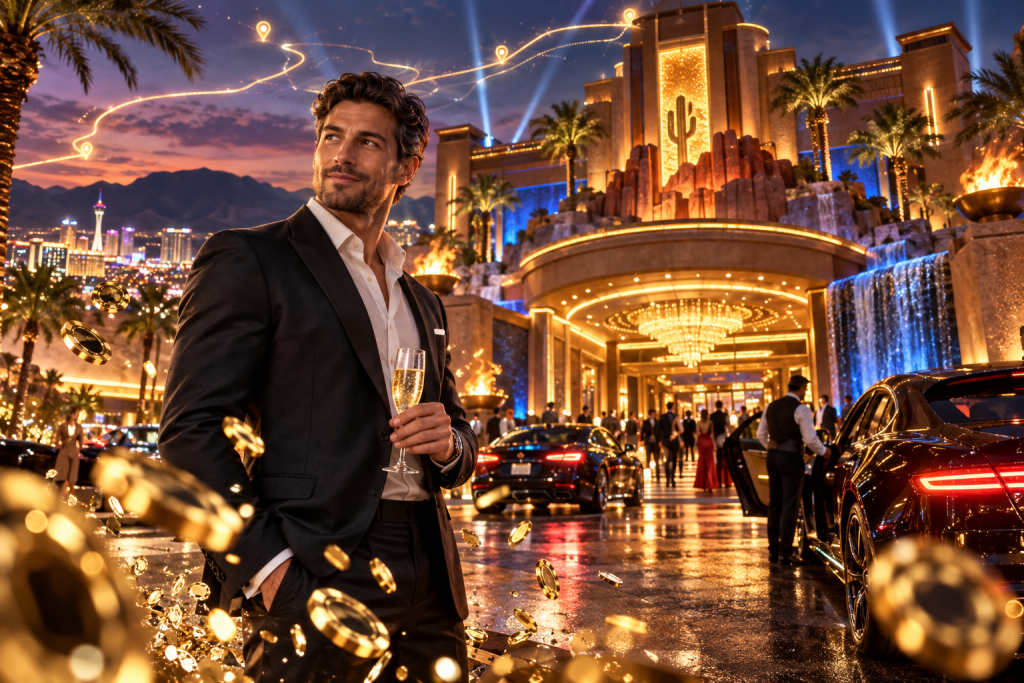 Santa Fe Station Casino Las Vegas Nevada:固定位置与直线距离速查