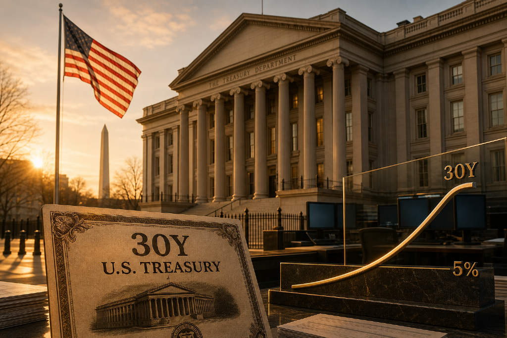 30-Year US Treasury Yield Stays Above 5% for 41 Consecutive Days