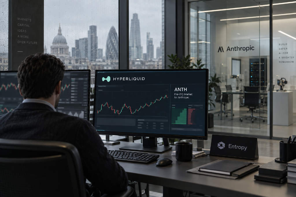 Anthropic Pre-IPO 市场登陆 Hyperliquid,ANTH 报 2139 美元