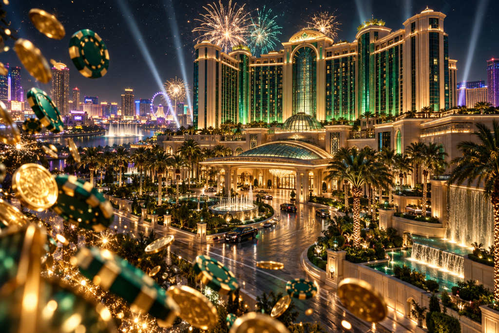 MGM Grand resort casino: fixed location and straight-line distances