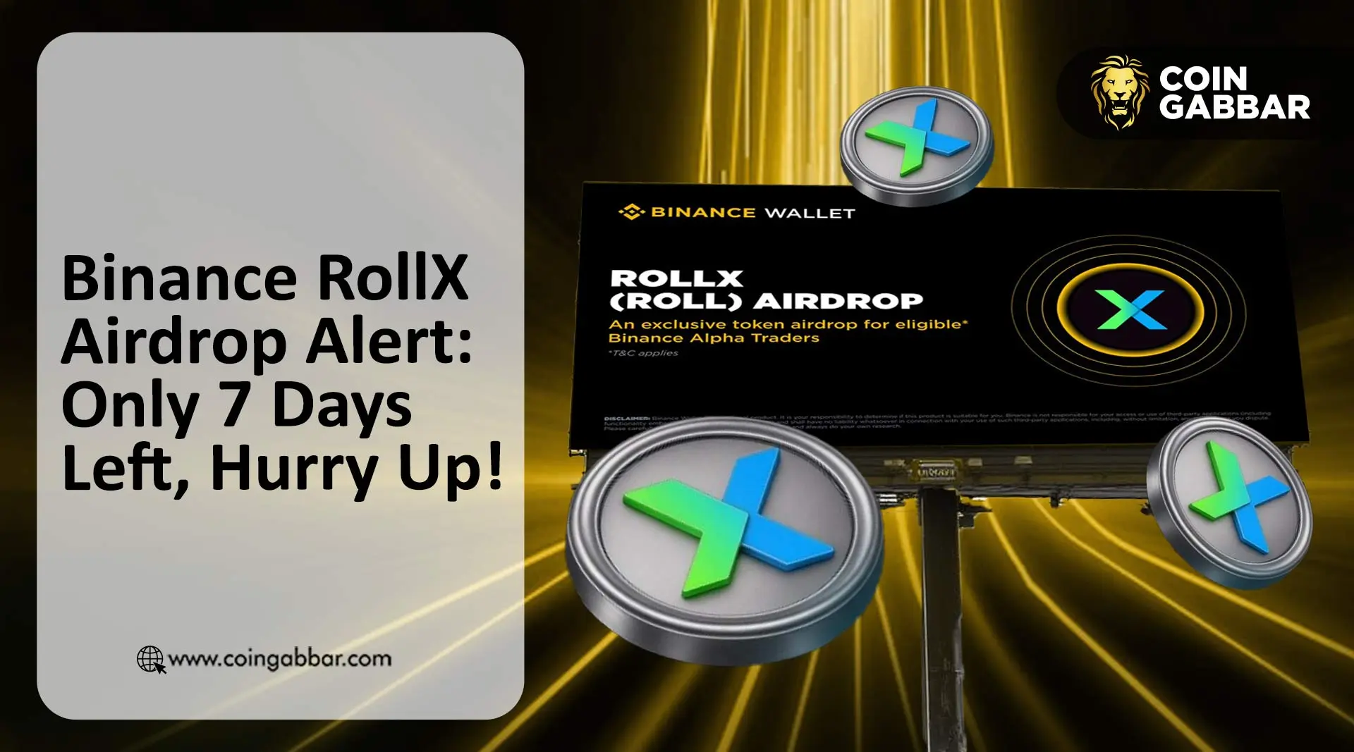 Binance Wallet提醒:ROLL空投申领仅剩7天,4月28日截止