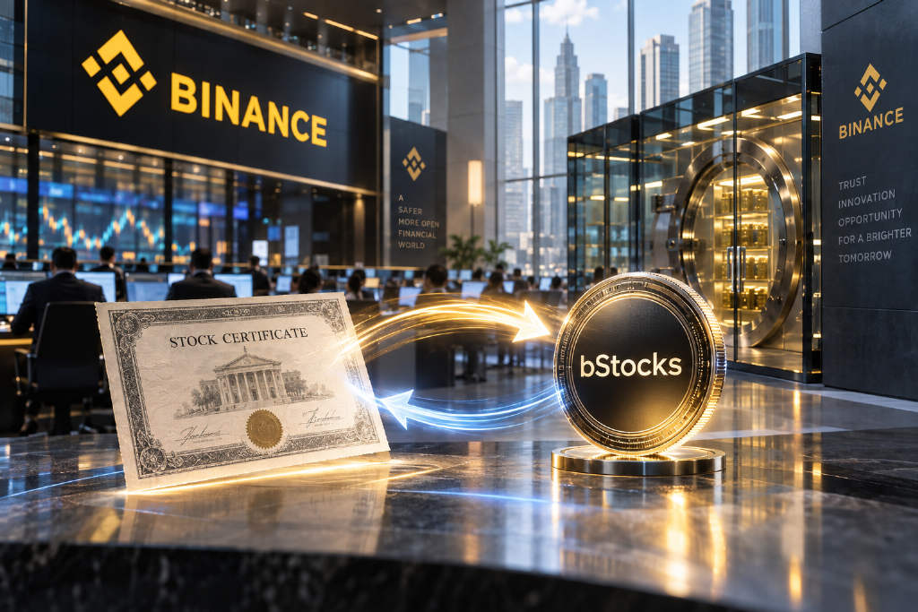 Binance上线股票与 bStocks 代币 1:1 转换功能