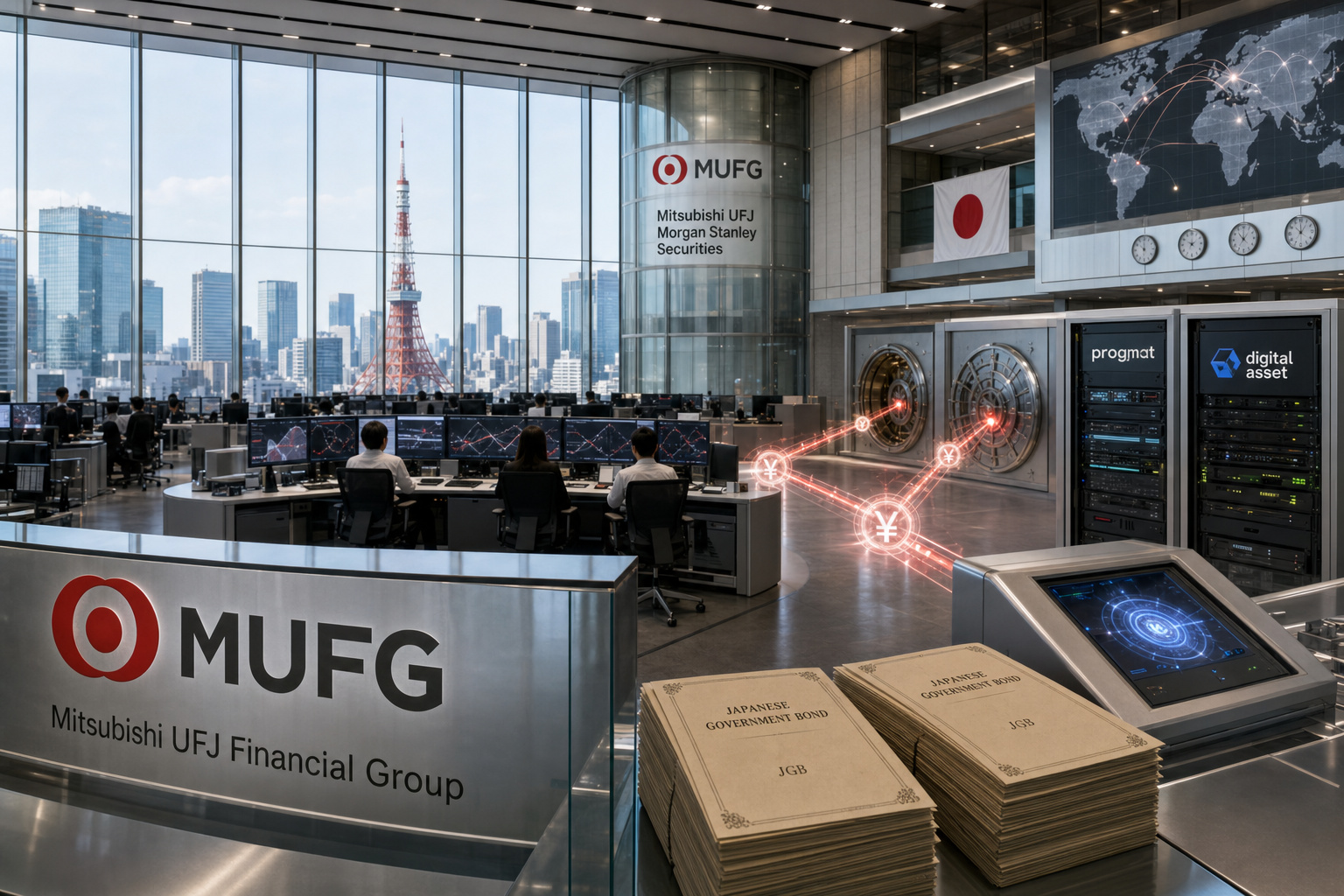 三菱UFJ拟2027年引入区块链 实现日债回购即时结算