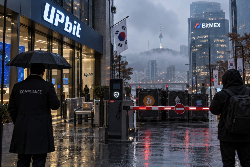 Upbit 10 月 16 日起暂停与 BitMEX 大额数字资产充提