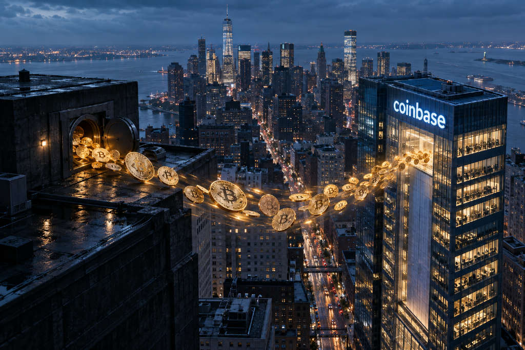 1000 枚比特币从未知钱包转入 Coinbase