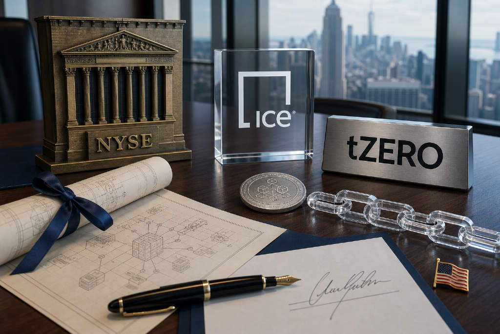 tZERO与ICE达成合作,ICE参投新一轮融资并获专利授权