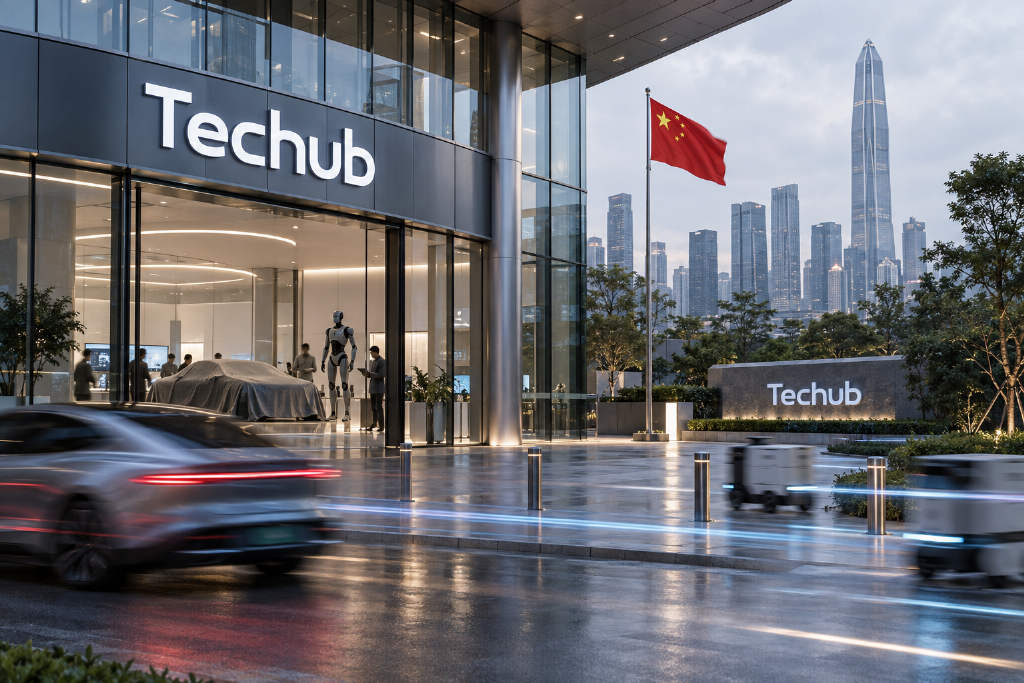 Techub 页面信息未披露电动汽车企业机器人研发细节
