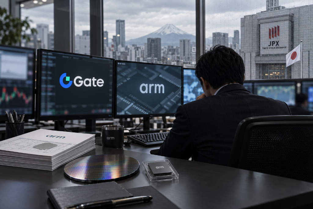 Gate 行情显示 Arm(ARM.O)涨超 10%