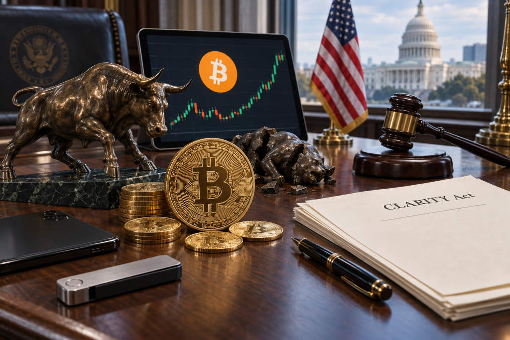 《CLARITY法案》程序性表决前,匿名鲸鱼30倍杠杆做多BTC