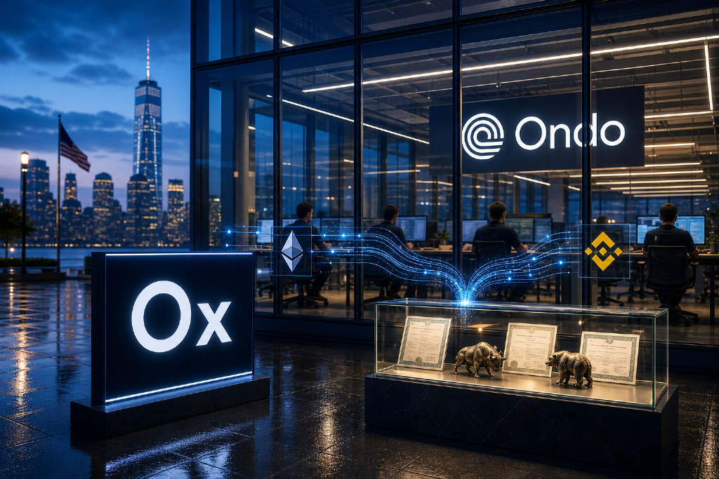 0x 集成 Ondo Stocks 流动性,开发者可一站接入代币化美股