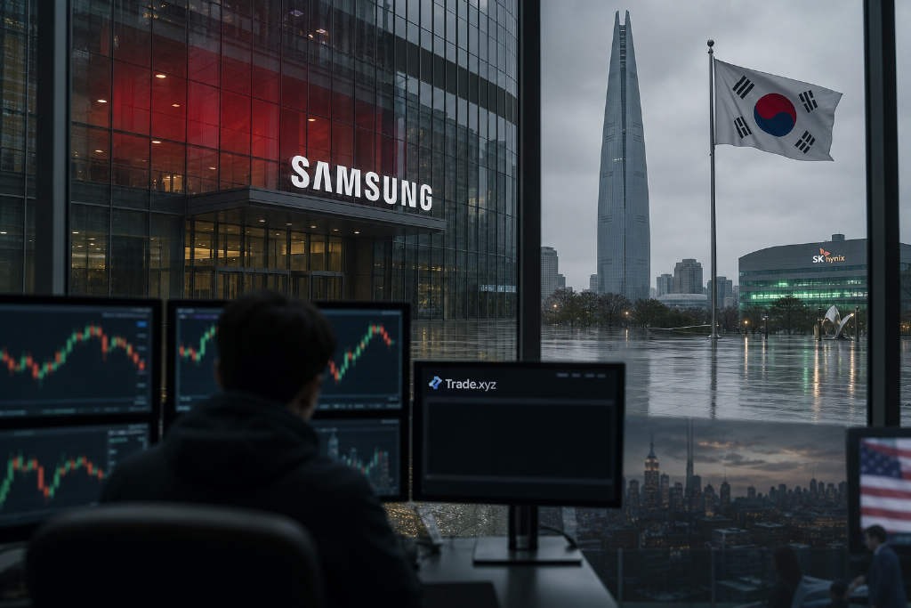 Trade.xyz 周末预告周一开盘:三星或跌约 3%,美股盘前接近平开