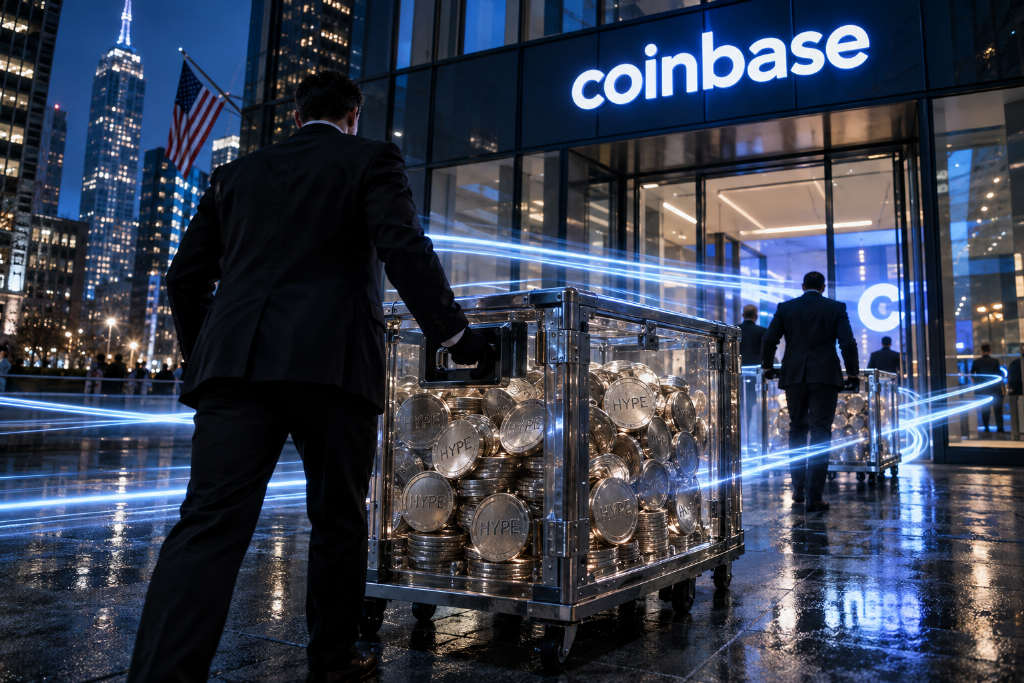 某巨鲸 9 天内从 Coinbase 累计提取约 910 万美元 HYPE
