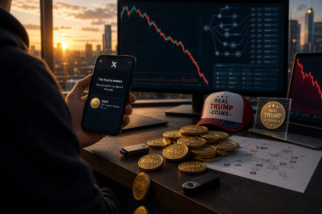 特朗普关联账号力推GOLD后删帖 代币暴跌98%