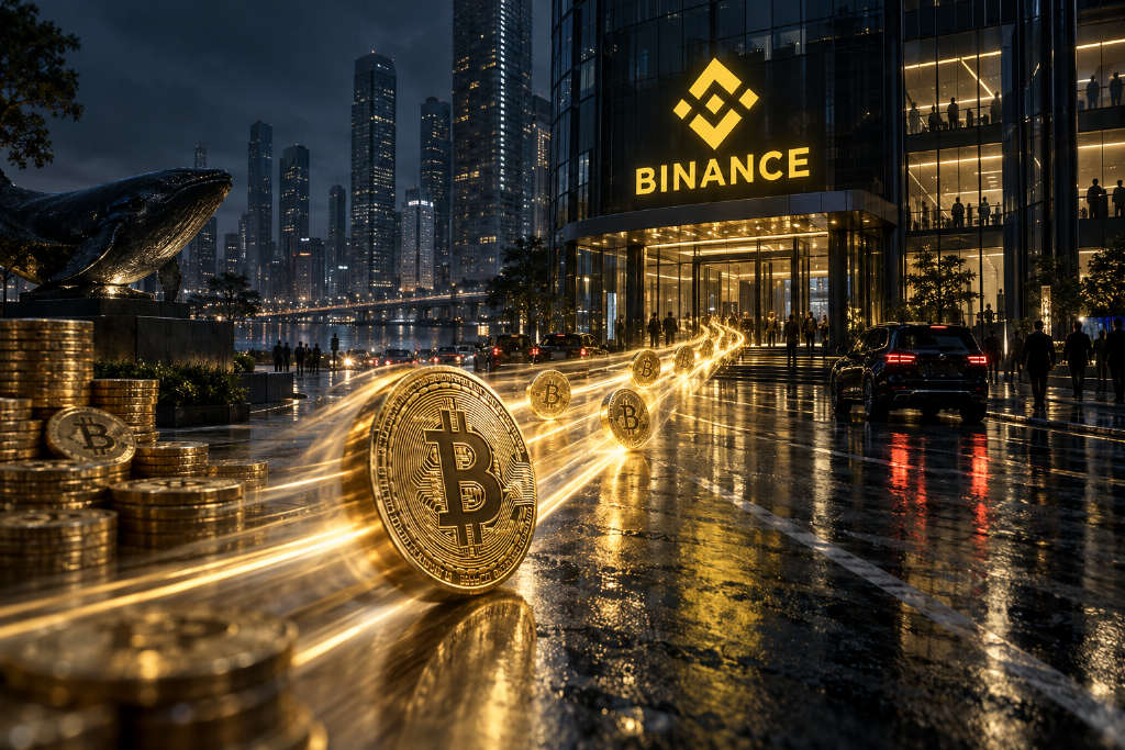 某巨鲸半小时前向币安转入 209.1 枚 BTC
