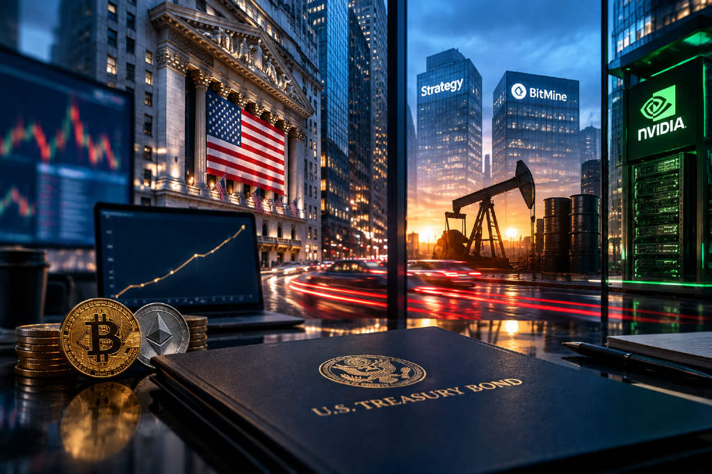 Oil and Treasury yields weigh on risk assets as institutions keep adding BTC and ETH