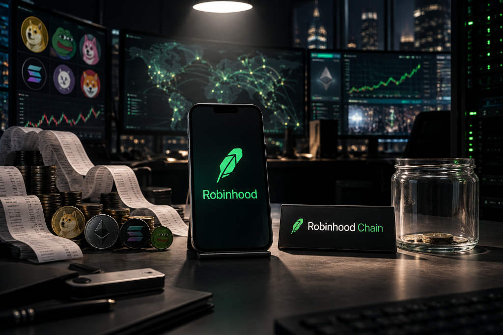 Robinhood Chain 手续费收入跌 97%,交易笔数仍接近高位