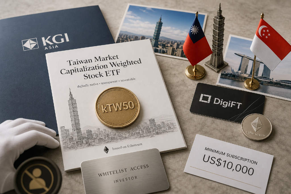 KGI and DigiFT launch kTW50 on Ethereum as a tokenized Taiwan ETF product, but Taiwan investors are excluded
