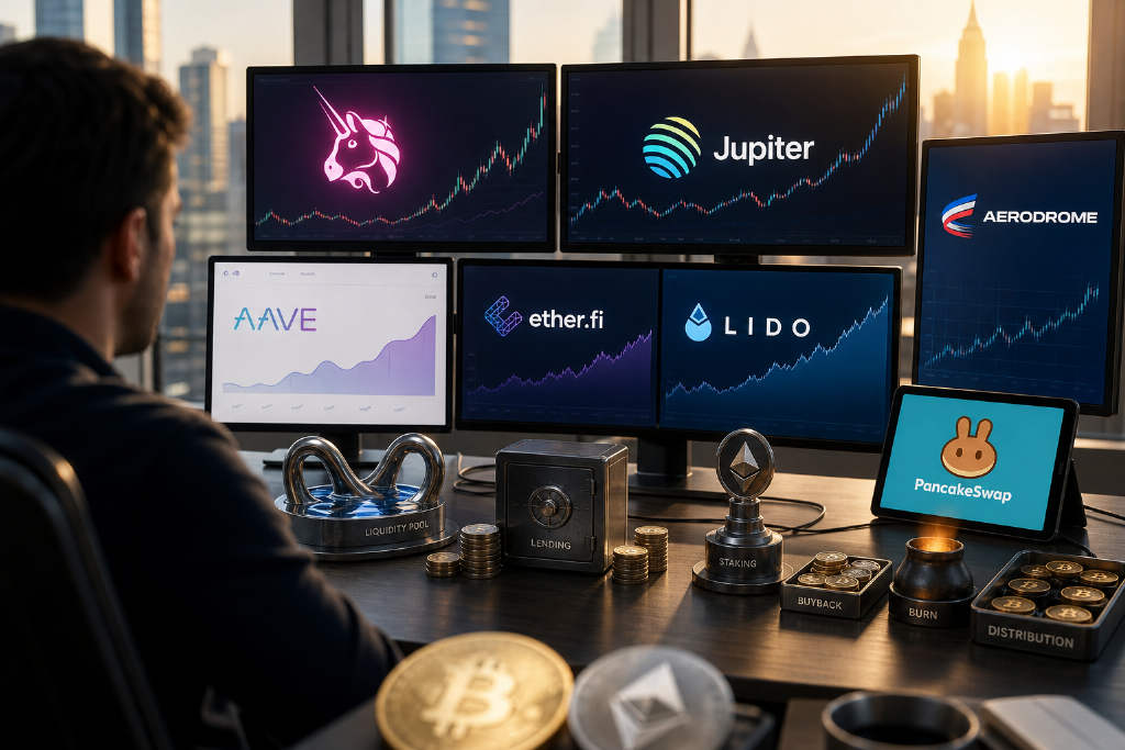 DeFi 反弹中谁在真赚钱:DEX、借贷与质押高收入项目梳理