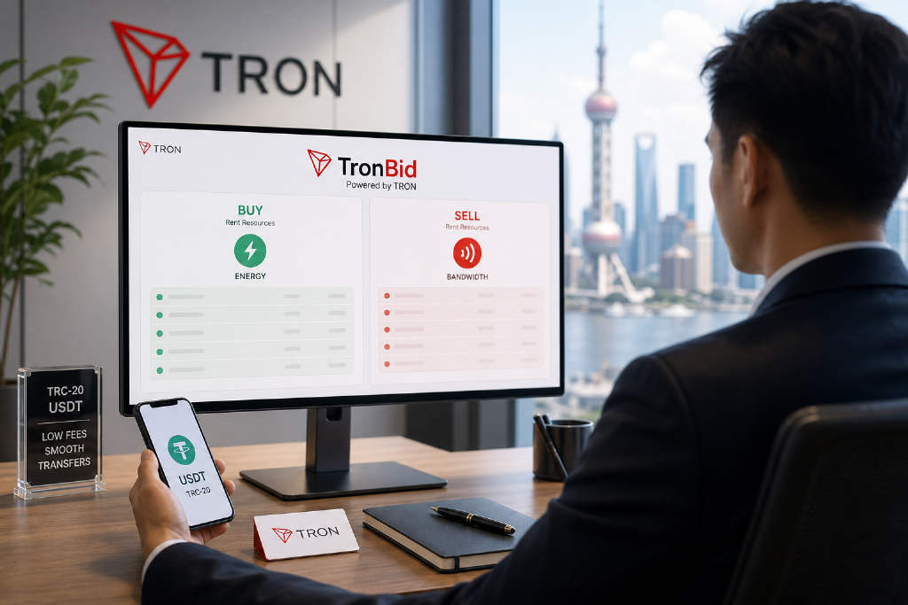 TronBid扩展双向 TRON 资源市场,主打租用能量降低 USDT 手续费