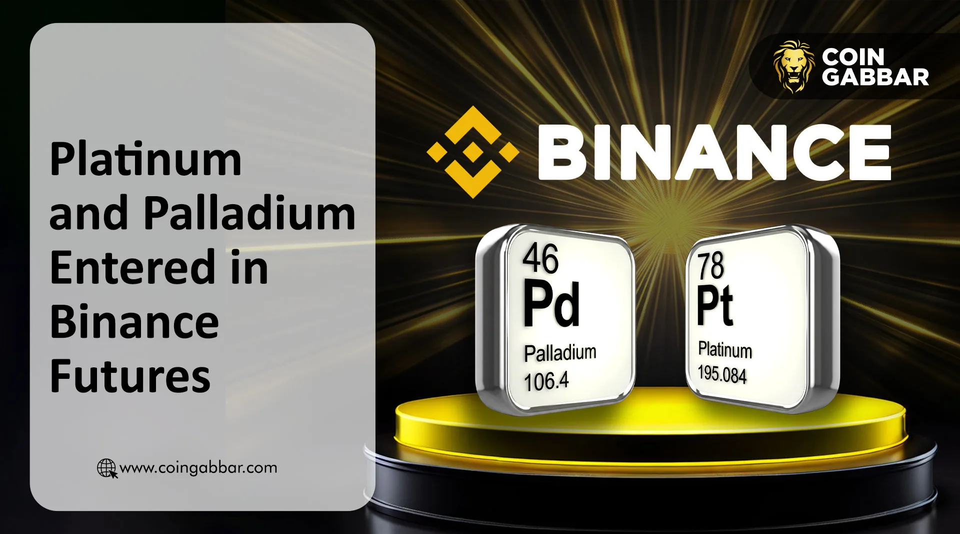 Binance Adds Platinum and Palladium Perpetual Futures With Up to 100x Leverage