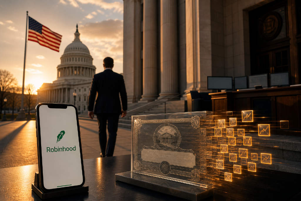 Robinhood CEO 呼吁美国为代币化股票建立监管框架
