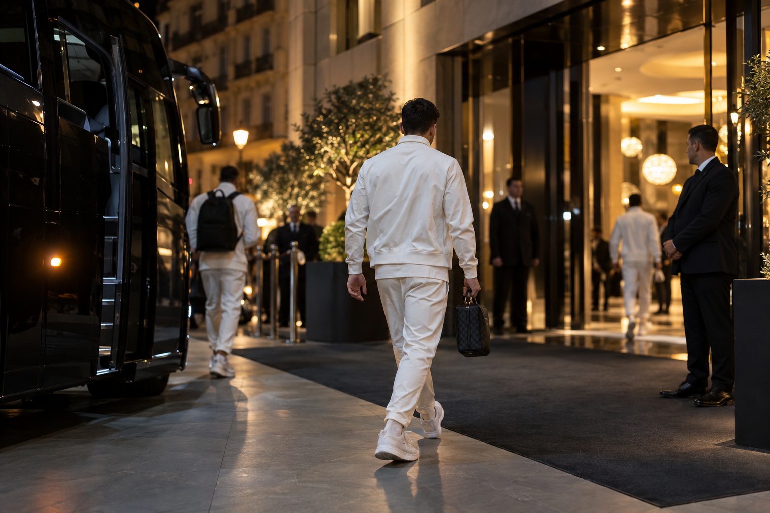 Real Madrid arrive at Barcelona hotel before Clasico