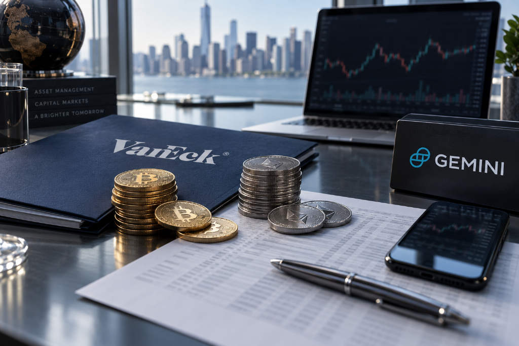VanEck通过Gemini出售约1076万美元BTC和ETH