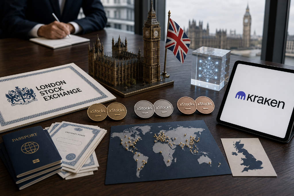 伦敦证交所联手 Kraken 母公司推动 100 只英股代币化