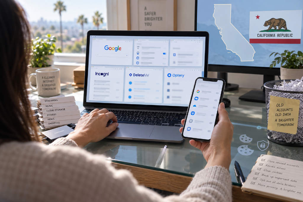PCMag guide says reducing your digital footprint starts with old accounts and data broker opt-outs