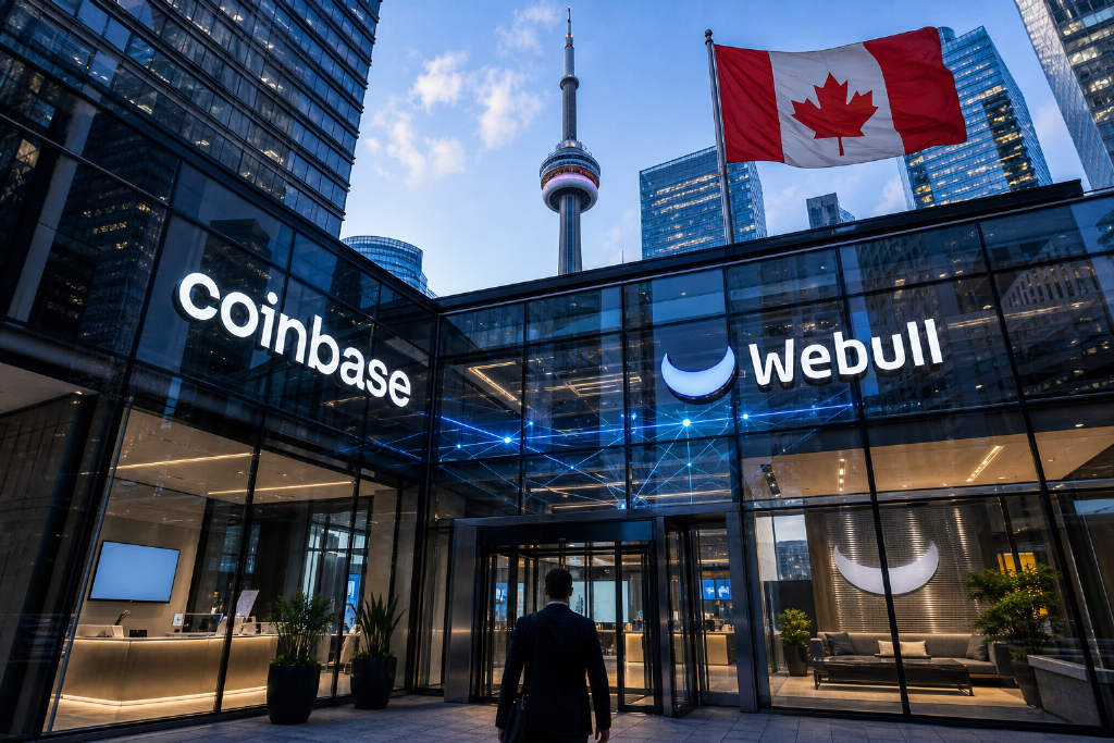 Coinbase 与 Webull 加拿大达成加密基础设施合作