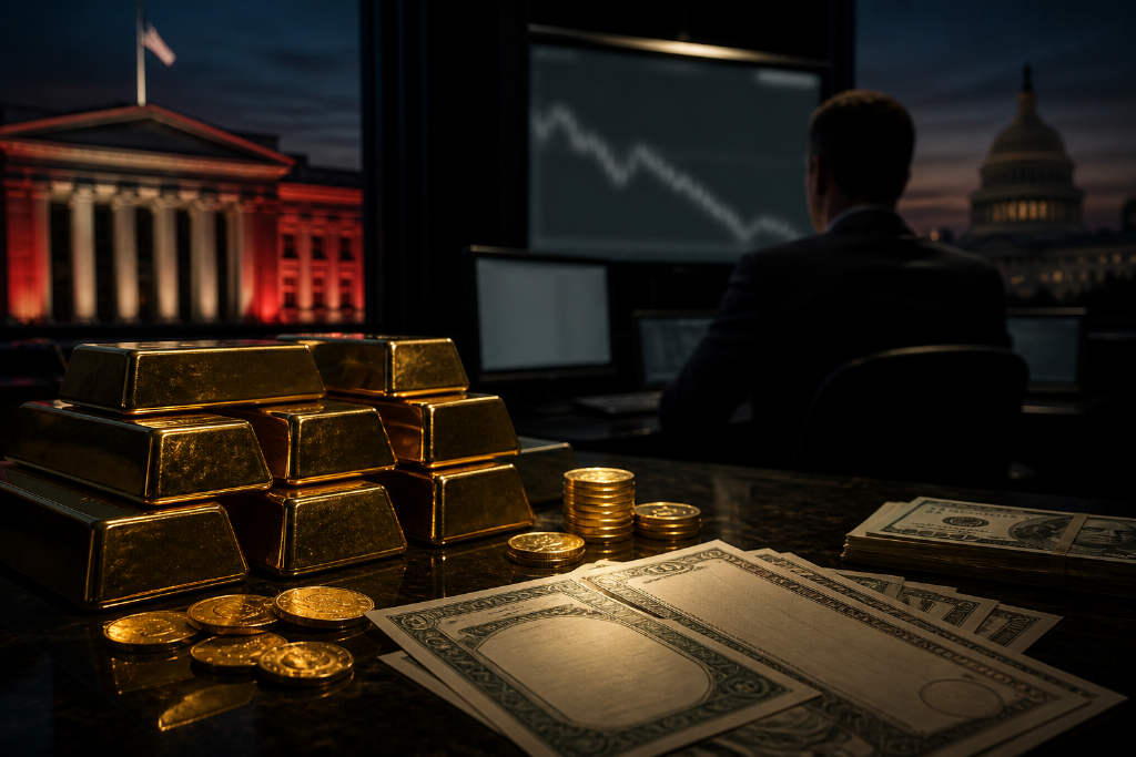 金价一周涨逾5%逼近4600美元,债务忧虑与美元走弱支撑买盘