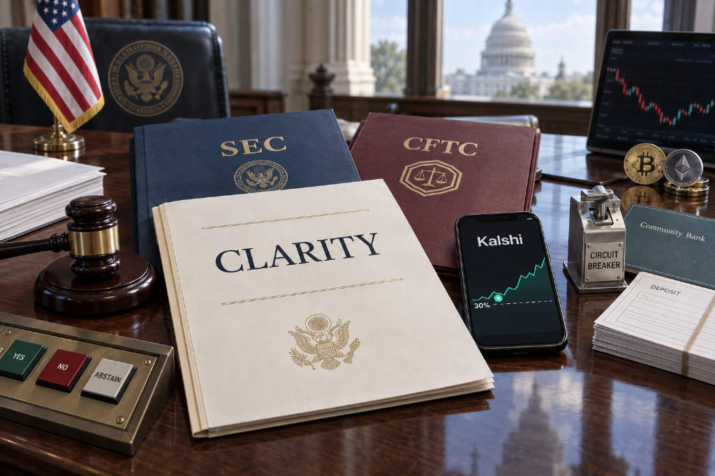 伯恩斯坦:CLARITY 法案通过概率回到 30%上方,空头押注面临反转