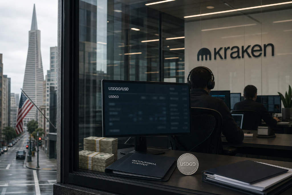 USDGO 上线 Kraken,新增 USDGO/USD 现货直盘